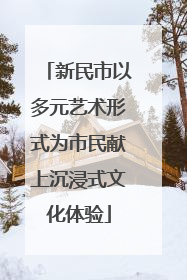 新民市以多元艺术形式为市民献上沉浸式文化体验