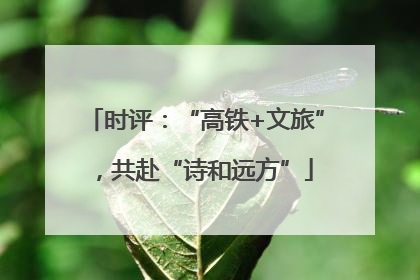 时评：“高铁+文旅”，共赴“诗和远方”