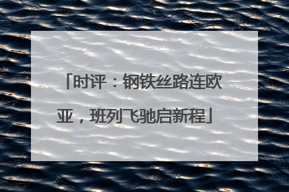 时评：钢铁丝路连欧亚，班列飞驰启新程