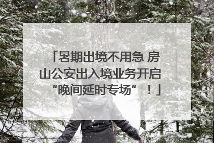 暑期出境不用急 房山公安出入境业务开启“晚间延时专场”！