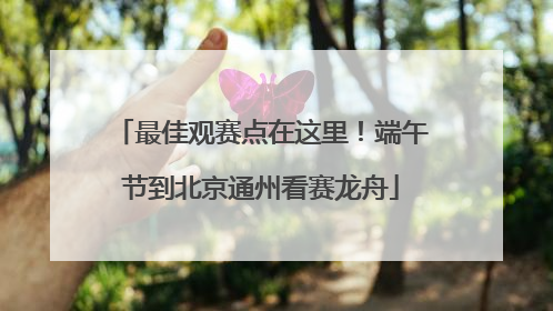 最佳观赛点在这里！端午节到北京通州看赛龙舟