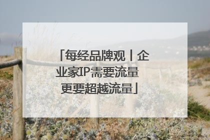每经品牌观丨企业家IP需要流量 更要超越流量