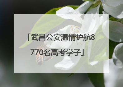 武昌公安温情护航8770名高考学子