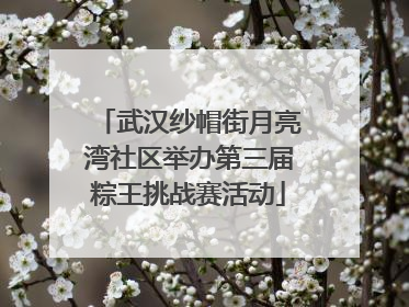 武汉纱帽街月亮湾社区举办第三届粽王挑战赛活动