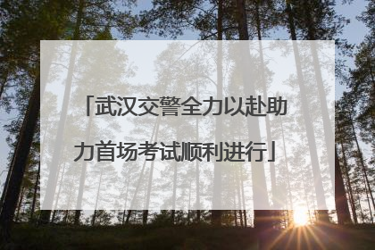 武汉交警全力以赴助力首场考试顺利进行