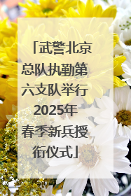 武警北京总队执勤第六支队举行2025年春季新兵授衔仪式