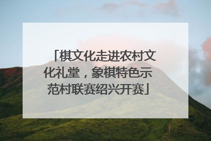 棋文化走进农村文化礼堂，象棋特色示范村联赛绍兴开赛