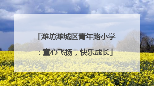 潍坊潍城区青年路小学：童心飞扬，快乐成长