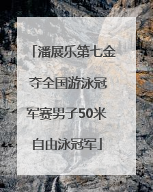 潘展乐第七金 夺全国游泳冠军赛男子50米自由泳冠军