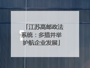 江苏高邮政法系统：多措并举护航企业发展
