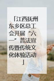 江西抚州东乡区总工会开展“六一”普法宣传暨传统文化体验活动