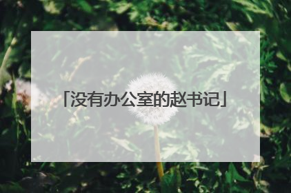 没有办公室的赵书记