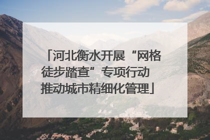 河北衡水开展“网格徒步踏查”专项行动 推动城市精细化管理