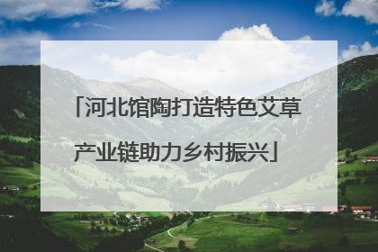河北馆陶打造特色艾草产业链助力乡村振兴