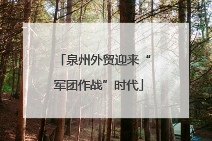 泉州外贸迎来“军团作战”时代