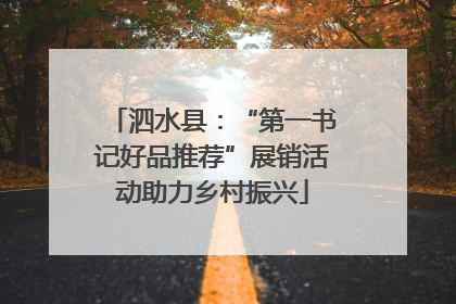 泗水县：“第一书记好品推荐”展销活动助力乡村振兴