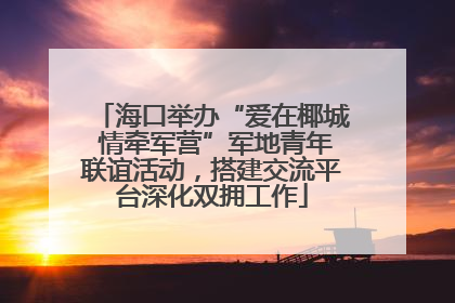 海口举办“爱在椰城 情牵军营”军地青年联谊活动，搭建交流平台深化双拥工作
