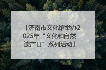 济南市文化馆举办2025年“文化和自然遗产日”系列活动