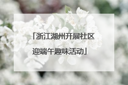 浙江湖州开展社区迎端午趣味活动