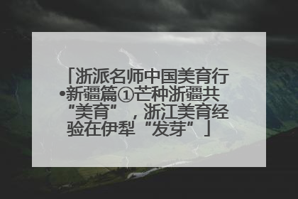 浙派名师中国美育行•新疆篇①芒种浙疆共“美育”，浙江美育经验在伊犁“发芽”