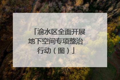 渝水区全面开展地下空间专项整治行动（图）