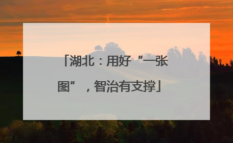 湖北：用好“一张图”，智治有支撑
