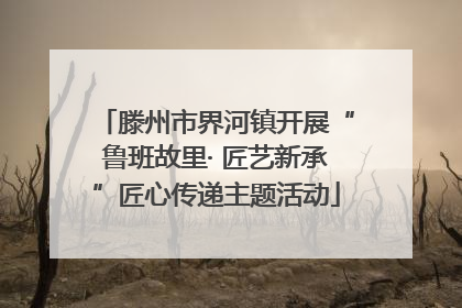 滕州市界河镇开展“鲁班故里· 匠艺新承”匠心传递主题活动