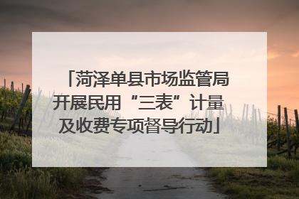菏泽单县市场监管局开展民用“三表”计量及收费专项督导行动