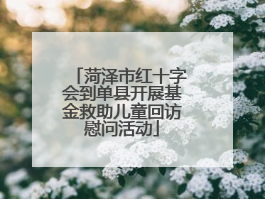 菏泽市红十字会到单县开展基金救助儿童回访慰问活动