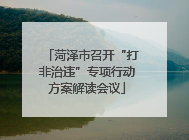 菏泽市召开“打非治违”专项行动方案解读会议