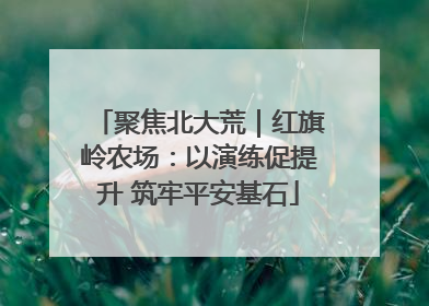 聚焦北大荒｜红旗岭农场：以演练促提升 筑牢平安基石