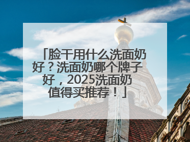 脸干用什么洗面奶好？洗面奶哪个牌子好，2025洗面奶值得买推荐！
