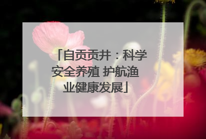 自贡贡井：科学安全养殖 护航渔业健康发展