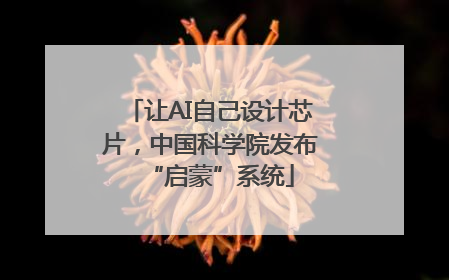 让AI自己设计芯片，中国科学院发布“启蒙”系统