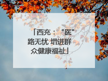 西充：“医”路无忧 增进群众健康福祉