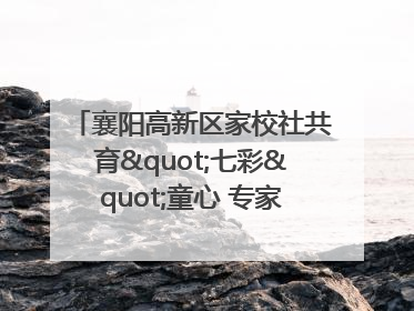 襄阳高新区家校社共育"七彩"童心 专家团支招智慧育儿