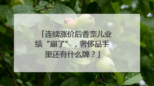 连续涨价后香奈儿业绩“崩了”，奢侈品手里还有什么牌？