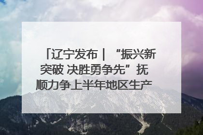 辽宁发布｜“振兴新突破 决胜勇争先”抚顺力争上半年地区生产总值增长7%左右