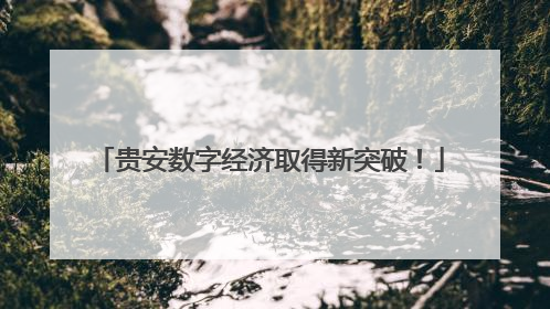 贵安数字经济取得新突破！