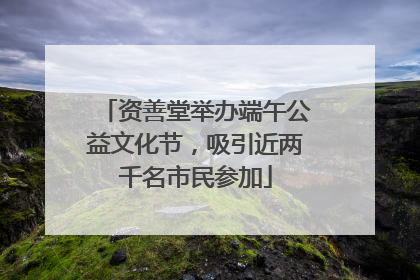 资善堂举办端午公益文化节，吸引近两千名市民参加