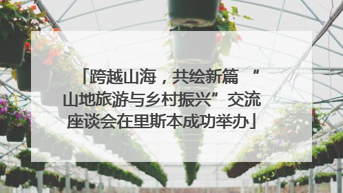 跨越山海，共绘新篇 “山地旅游与乡村振兴”交流座谈会在里斯本成功举办