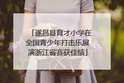 遂昌县育才小学在全国青少年打击乐展演浙江省赛获佳绩