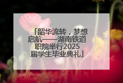韶华流转，梦想启航——湖南铁道职院举行2025届学生毕业典礼