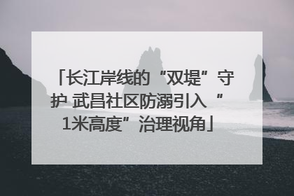 长江岸线的“双堤”守护 武昌社区防溺引入“1米高度”治理视角