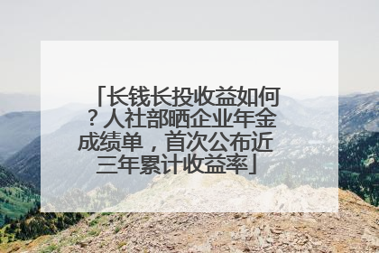 长钱长投收益如何？人社部晒企业年金成绩单，首次公布近三年累计收益率