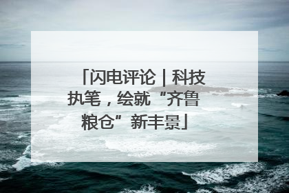 闪电评论｜科技执笔，绘就“齐鲁粮仓”新丰景