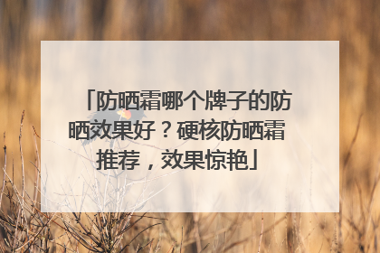防晒霜哪个牌子的防晒效果好？硬核防晒霜推荐，效果惊艳