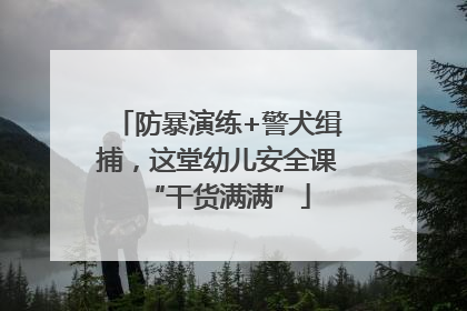 防暴演练+警犬缉捕，这堂幼儿安全课“干货满满”