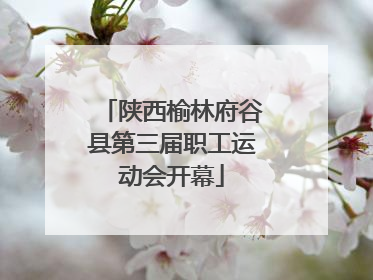 陕西榆林府谷县第三届职工运动会开幕
