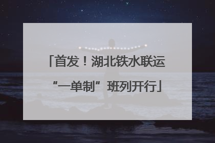 首发！湖北铁水联运“一单制”班列开行